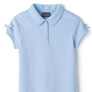 Nautica Girls' School Uniform Short Sleeve